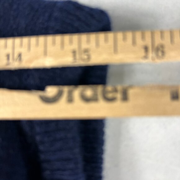 VTG Roots Lambs Wool Sweater Vest Men's Fits Medium Dark Blue Sleeveless Tag 42 - Picture 9 of 9